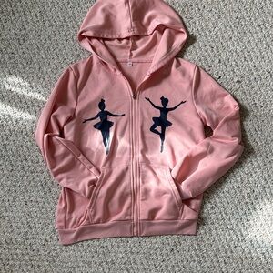 Kids Pink Ballerina Hoodie